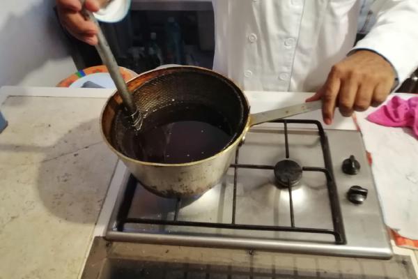 Freidora con colador